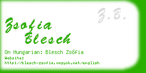 zsofia blesch business card